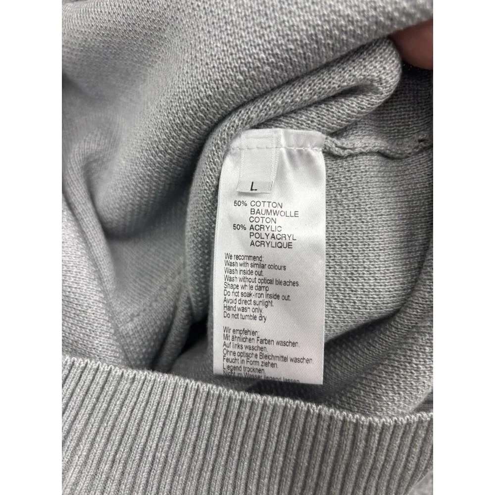 Sand Copenhagen‎ Sweater Mens Large Gray Knit Full Zip Hooded Jacket Casual